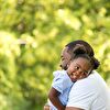 Little girl hug father