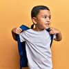 Boy with schoolbag