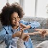 Mother and daughter using sign language